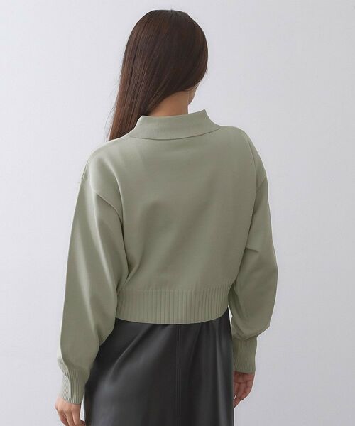 OPAQUE.CLIP / オペーク ドット クリップ カーディガン・ボレロ | 襟付きZIPアップニットカーディガン【洗濯機洗い可/抗ピル】 | 詳細15