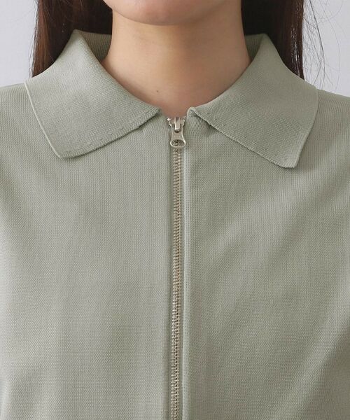 OPAQUE.CLIP / オペーク ドット クリップ カーディガン・ボレロ | 襟付きZIPアップニットカーディガン【洗濯機洗い可/抗ピル】 | 詳細16