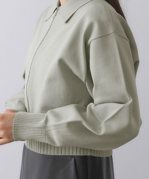 OPAQUE.CLIP / オペーク ドット クリップ カーディガン・ボレロ | 襟付きZIPアップニットカーディガン【洗濯機洗い可/抗ピル】 | 詳細17