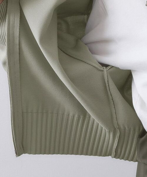 OPAQUE.CLIP / オペーク ドット クリップ カーディガン・ボレロ | 襟付きZIPアップニットカーディガン【洗濯機洗い可/抗ピル】 | 詳細19