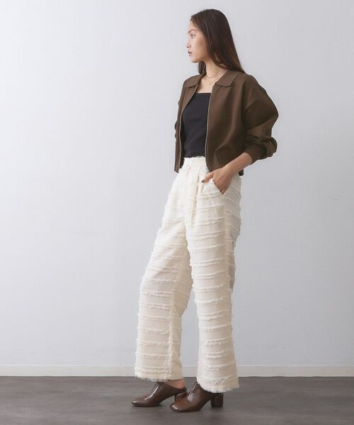 OPAQUE.CLIP / オペーク ドット クリップ カーディガン・ボレロ | 襟付きZIPアップニットカーディガン【洗濯機洗い可/抗ピル】 | 詳細7