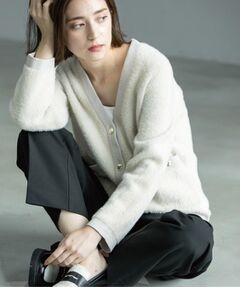 OPAQUE.CLIP / オペーク ドット クリップ カーディガン・ボレロ | フェザーヤーンカーディガン【洗濯機OK/抗ピル】