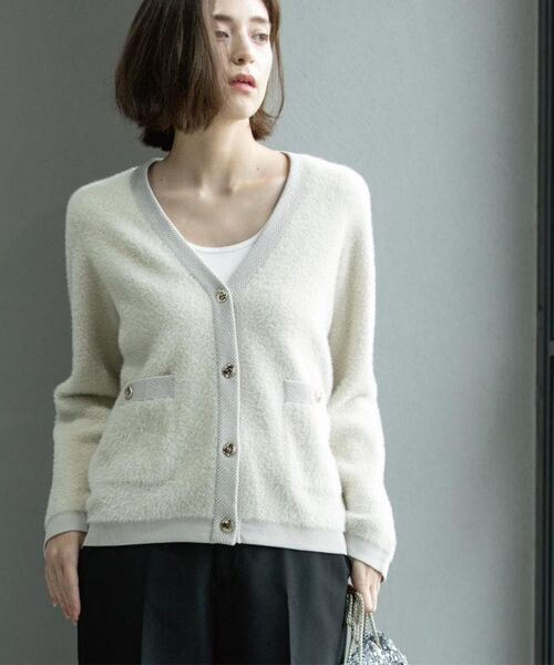 OPAQUE.CLIP / オペーク ドット クリップ カーディガン・ボレロ | フェザーヤーンカーディガン【洗濯機OK/抗ピル】 | 詳細12