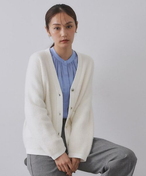 OPAQUE.CLIP / オペーク ドット クリップ カーディガン・ボレロ | フェザーヤーンカーディガン【洗濯機OK/抗ピル】 | 詳細16