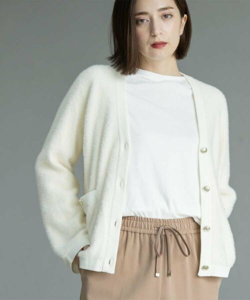 OPAQUE.CLIP / オペーク ドット クリップ カーディガン・ボレロ | フェザーヤーンカーディガン【洗濯機OK/抗ピル】 | 詳細2