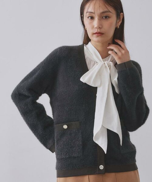 OPAQUE.CLIP / オペーク ドット クリップ カーディガン・ボレロ | フェザーヤーンカーディガン【洗濯機OK/抗ピル】 | 詳細21