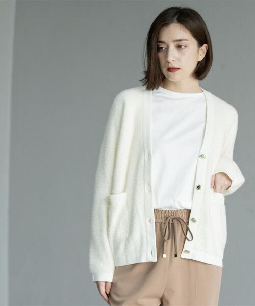 OPAQUE.CLIP / オペーク ドット クリップ カーディガン・ボレロ | フェザーヤーンカーディガン【洗濯機OK/抗ピル】 | 詳細4