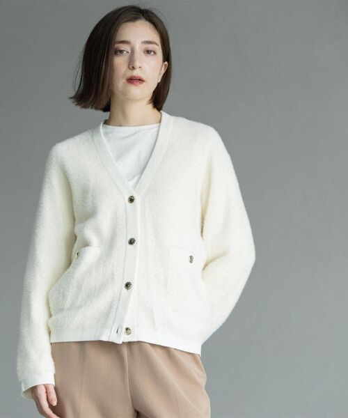 OPAQUE.CLIP / オペーク ドット クリップ カーディガン・ボレロ | フェザーヤーンカーディガン【洗濯機OK/抗ピル】 | 詳細5