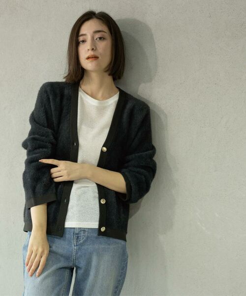 OPAQUE.CLIP / オペーク ドット クリップ カーディガン・ボレロ | フェザーヤーンカーディガン【洗濯機OK/抗ピル】 | 詳細7