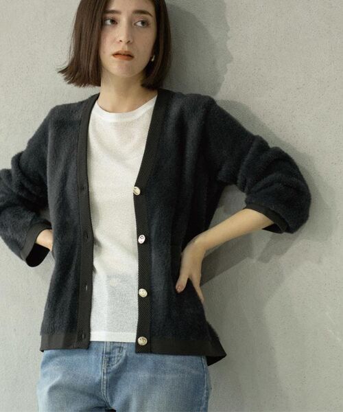 OPAQUE.CLIP / オペーク ドット クリップ カーディガン・ボレロ | フェザーヤーンカーディガン【洗濯機OK/抗ピル】 | 詳細8