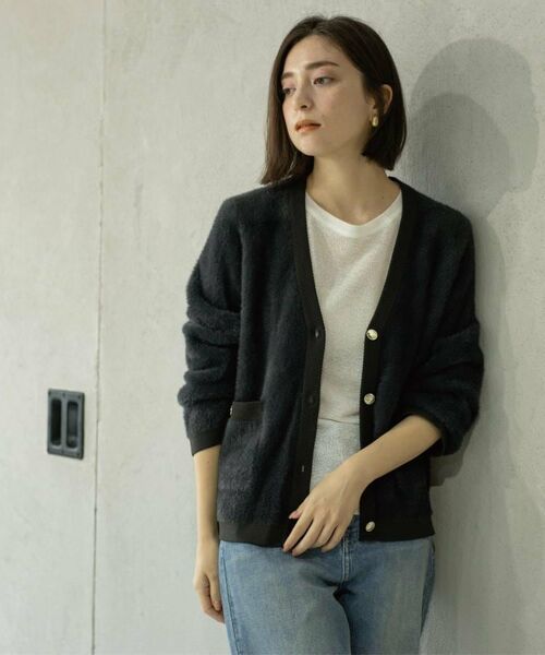 OPAQUE.CLIP / オペーク ドット クリップ カーディガン・ボレロ | フェザーヤーンカーディガン【洗濯機OK/抗ピル】 | 詳細9