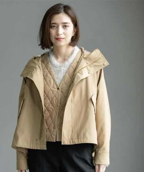 OPAQUE.CLIP / オペーク ドット クリップ パーカー | 《ツインセット》マウンテンパーカー×キルティングベストライナー【撥水/洗濯機OK】 | 詳細16