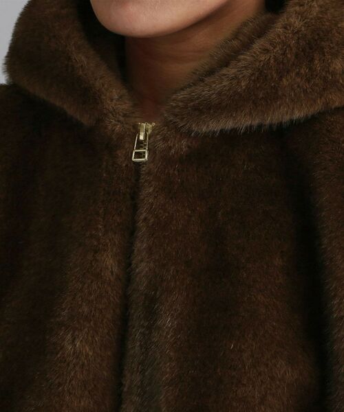 OPAQUE.CLIP / オペーク ドット クリップ ベスト | 【es】ミンクライクフェイクファーフードベスト【洗える】 | 詳細11