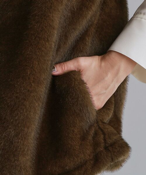 OPAQUE.CLIP / オペーク ドット クリップ ベスト | 【es】ミンクライクフェイクファーフードベスト【洗える】 | 詳細13