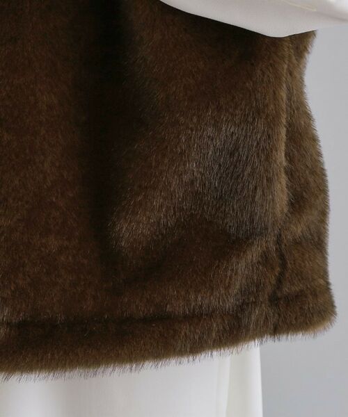 OPAQUE.CLIP / オペーク ドット クリップ ベスト | 【es】ミンクライクフェイクファーフードベスト【洗える】 | 詳細14