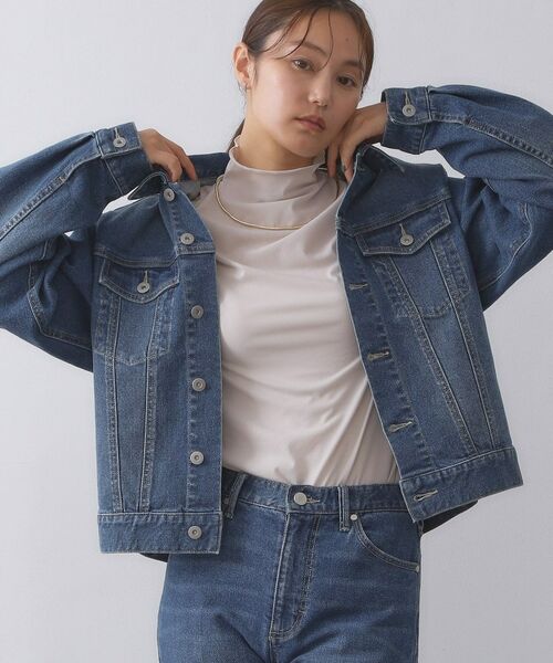 OPAQUE.CLIP / オペーク ドット クリップ Gジャン・デニムジャケット | ストレッチデニムジャケット/オーガニックコットン混【洗濯機洗い可】 | 詳細1