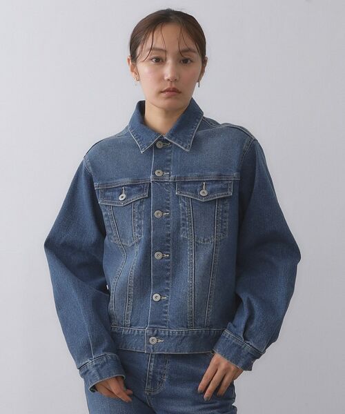 OPAQUE.CLIP / オペーク ドット クリップ Gジャン・デニムジャケット | ストレッチデニムジャケット/オーガニックコットン混【洗濯機洗い可】 | 詳細12