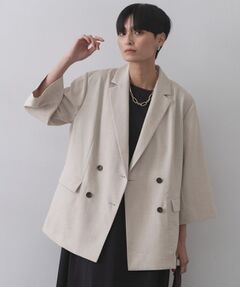 OPAQUE.CLIP / オペーク ドット クリップ テーラードジャケット | リネンライクダブルジャケット【洗える】