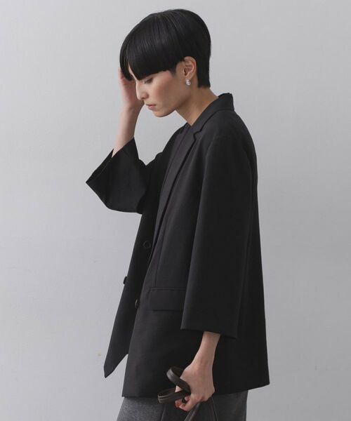 OPAQUE.CLIP / オペーク ドット クリップ テーラードジャケット | リネンライクダブルジャケット【洗える】 | 詳細1