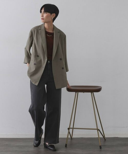 OPAQUE.CLIP / オペーク ドット クリップ テーラードジャケット | リネンライクダブルジャケット【洗える】 | 詳細10