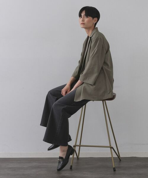 OPAQUE.CLIP / オペーク ドット クリップ テーラードジャケット | リネンライクダブルジャケット【洗える】 | 詳細11