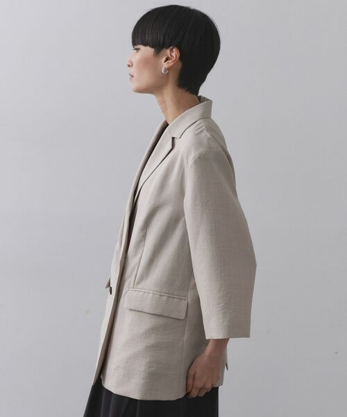 OPAQUE.CLIP / オペーク ドット クリップ テーラードジャケット | リネンライクダブルジャケット【洗える】 | 詳細14