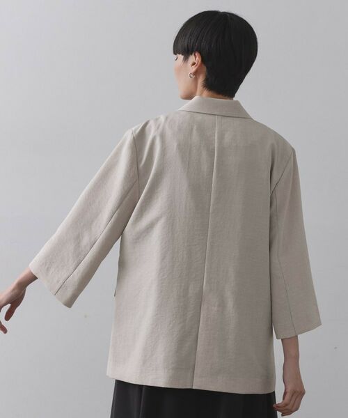 OPAQUE.CLIP / オペーク ドット クリップ テーラードジャケット | リネンライクダブルジャケット【洗える】 | 詳細15