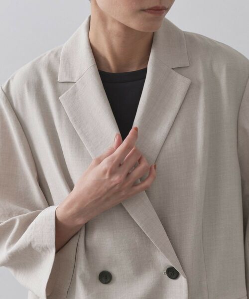 OPAQUE.CLIP / オペーク ドット クリップ テーラードジャケット | リネンライクダブルジャケット【洗える】 | 詳細16