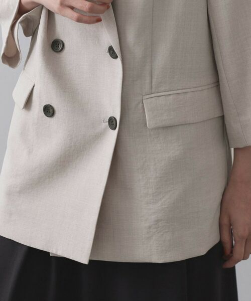 OPAQUE.CLIP / オペーク ドット クリップ テーラードジャケット | リネンライクダブルジャケット【洗える】 | 詳細20