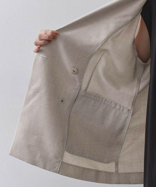 OPAQUE.CLIP / オペーク ドット クリップ テーラードジャケット | リネンライクダブルジャケット【洗える】 | 詳細22