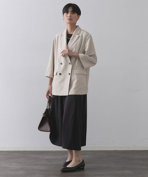 OPAQUE.CLIP / オペーク ドット クリップ テーラードジャケット | リネンライクダブルジャケット【洗える】 | 詳細6