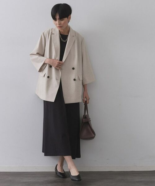 OPAQUE.CLIP / オペーク ドット クリップ テーラードジャケット | リネンライクダブルジャケット【洗える】 | 詳細7