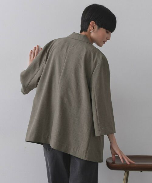 OPAQUE.CLIP / オペーク ドット クリップ テーラードジャケット | リネンライクダブルジャケット【洗える】 | 詳細9
