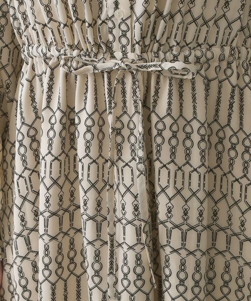 OPAQUE.CLIP / オペーク ドット クリップ ロング・マキシ丈ワンピース | チェーンプリントフィット&フレアワンピース【洗濯機洗い可〉 | 詳細15