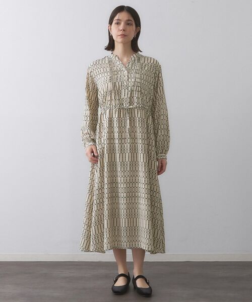 OPAQUE.CLIP / オペーク ドット クリップ ロング・マキシ丈ワンピース | チェーンプリントフィット&フレアワンピース【洗濯機洗い可〉 | 詳細17