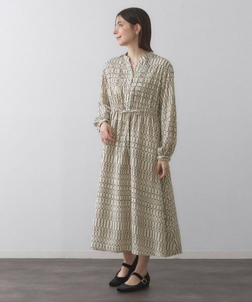 OPAQUE.CLIP / オペーク ドット クリップ ロング・マキシ丈ワンピース | チェーンプリントフィット&フレアワンピース【洗濯機洗い可〉 | 詳細5