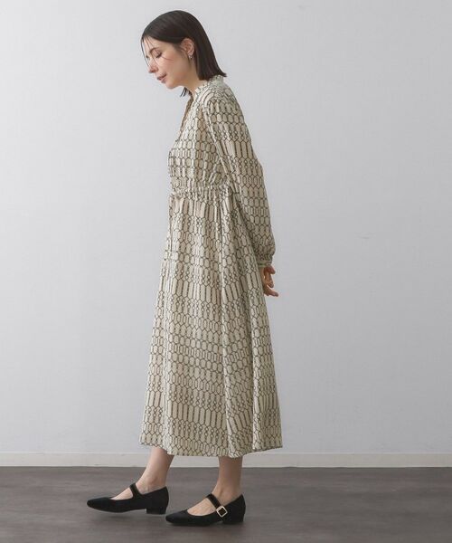 OPAQUE.CLIP / オペーク ドット クリップ ロング・マキシ丈ワンピース | チェーンプリントフィット&フレアワンピース【洗濯機洗い可〉 | 詳細6