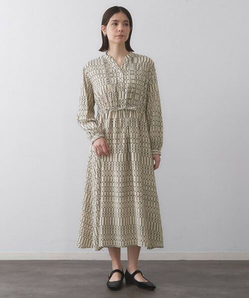 OPAQUE.CLIP / オペーク ドット クリップ ロング・マキシ丈ワンピース | チェーンプリントフィット&フレアワンピース【洗濯機洗い可〉 | 詳細9