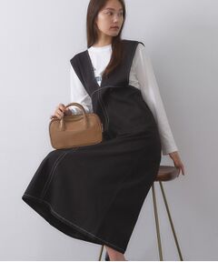 OPAQUE.CLIP / オペーク ドット クリップ ロング・マキシ丈ワンピース | 配色ステッチジャンスカ【洗濯機洗い可】