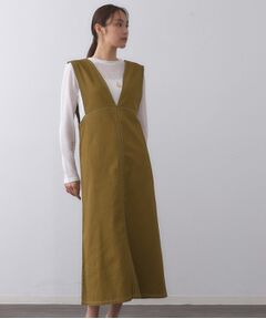 OPAQUE.CLIP / オペーク ドット クリップ ロング・マキシ丈ワンピース | 配色ステッチジャンスカ【洗濯機洗い可】