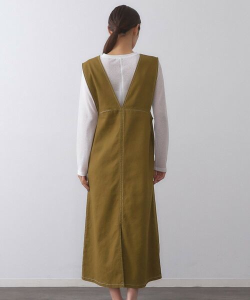 OPAQUE.CLIP / オペーク ドット クリップ ロング・マキシ丈ワンピース | 配色ステッチジャンスカ【洗濯機洗い可】 | 詳細11