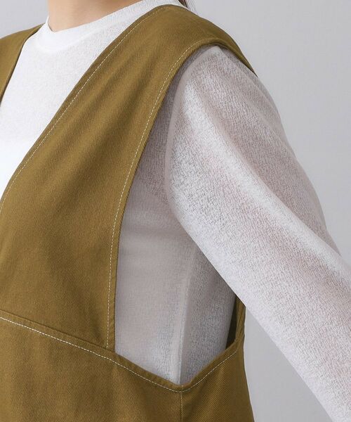 OPAQUE.CLIP / オペーク ドット クリップ ロング・マキシ丈ワンピース | 配色ステッチジャンスカ【洗濯機洗い可】 | 詳細13