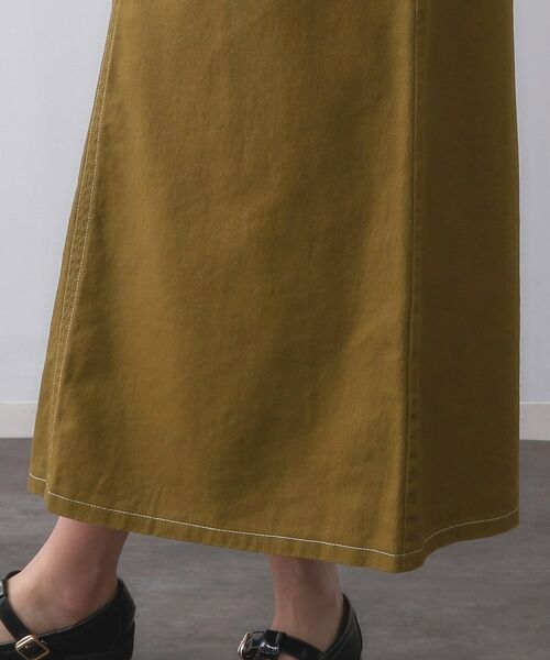 OPAQUE.CLIP / オペーク ドット クリップ ロング・マキシ丈ワンピース | 配色ステッチジャンスカ【洗濯機洗い可】 | 詳細15