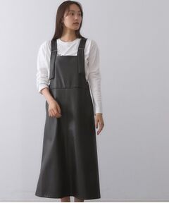 OPAQUE.CLIP / オペーク ドット クリップ ロング・マキシ丈ワンピース | レザー調フレアジャンスカ【洗える】