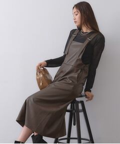 OPAQUE.CLIP / オペーク ドット クリップ ロング・マキシ丈ワンピース | レザー調フレアジャンスカ【洗える】