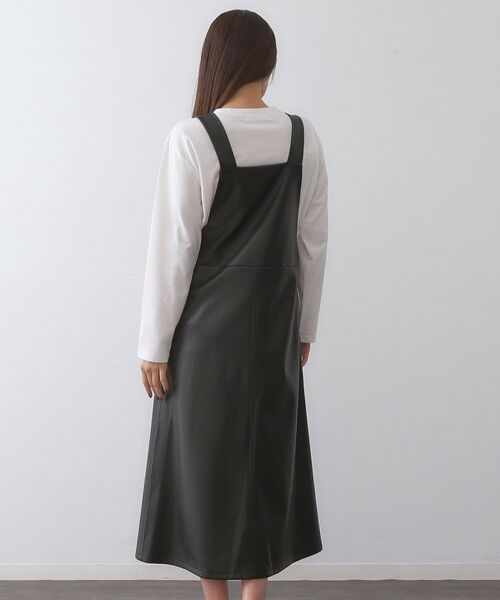 OPAQUE.CLIP / オペーク ドット クリップ ロング・マキシ丈ワンピース | レザー調フレアジャンスカ【洗える】 | 詳細11