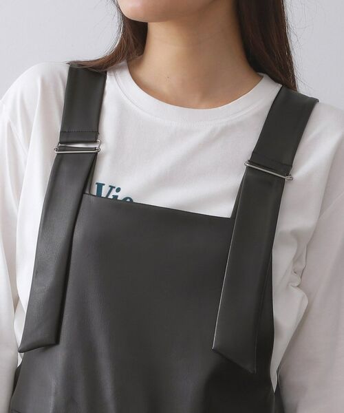 OPAQUE.CLIP / オペーク ドット クリップ ロング・マキシ丈ワンピース | レザー調フレアジャンスカ【洗える】 | 詳細12