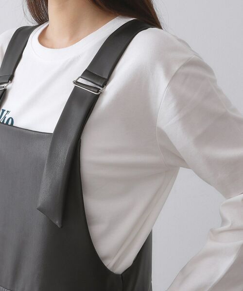 OPAQUE.CLIP / オペーク ドット クリップ ロング・マキシ丈ワンピース | レザー調フレアジャンスカ【洗える】 | 詳細13