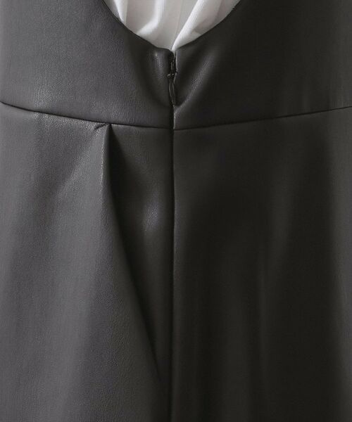 OPAQUE.CLIP / オペーク ドット クリップ ロング・マキシ丈ワンピース | レザー調フレアジャンスカ【洗える】 | 詳細14