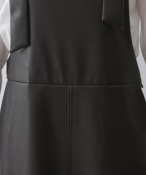 OPAQUE.CLIP / オペーク ドット クリップ ロング・マキシ丈ワンピース | レザー調フレアジャンスカ【洗える】 | 詳細15